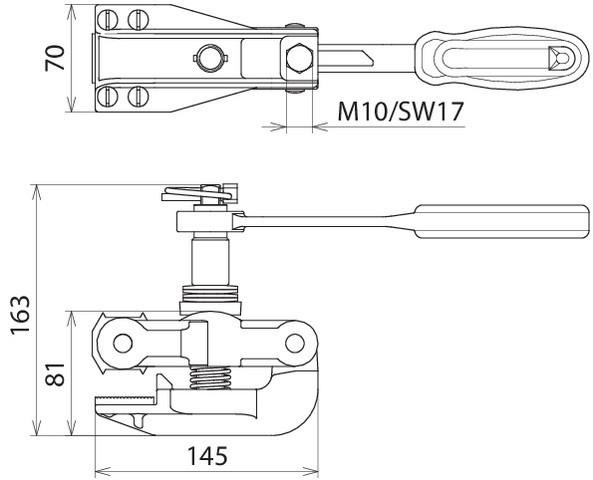 Actual product image Dehn SAK PFE ARA AB29 Rail connection clamp w. detachable ratchet