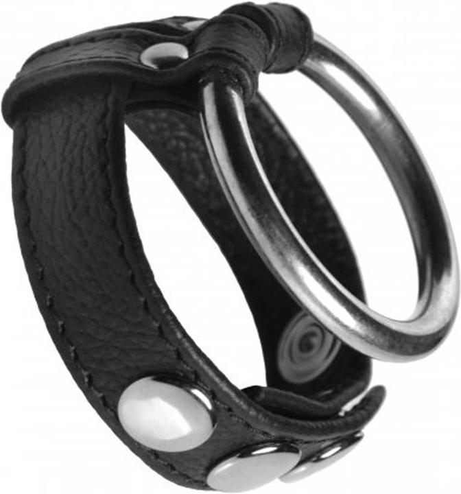Produktbild XR Brands Leder Penis- und Hodenring (3.80 cm)