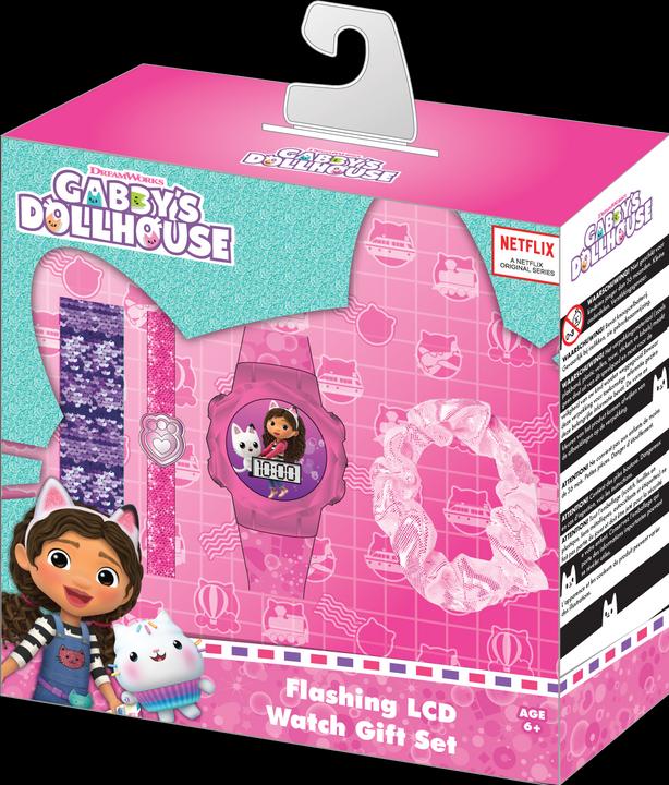 Immagine prodotto Accutime Set di orologi da polso Gabby's Dollhouse con accessori, orologio LCD per bambini con display (Orologio digitale)