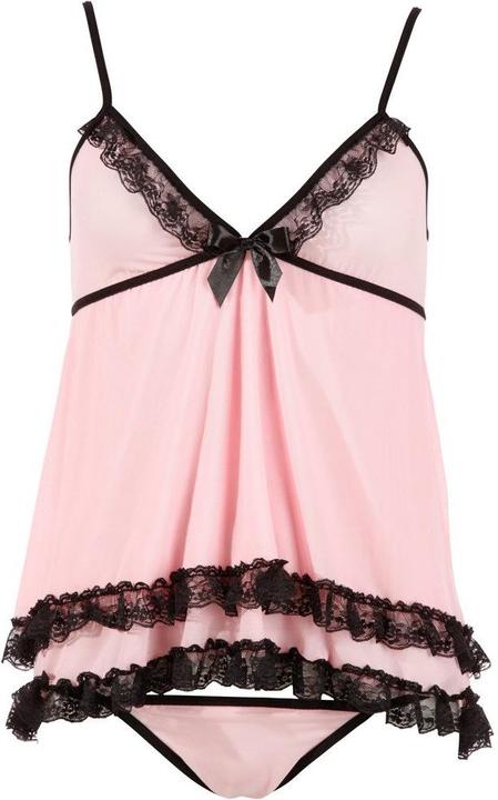 Produktbild Cottelli Collection Babydoll & String Rosa (XL)