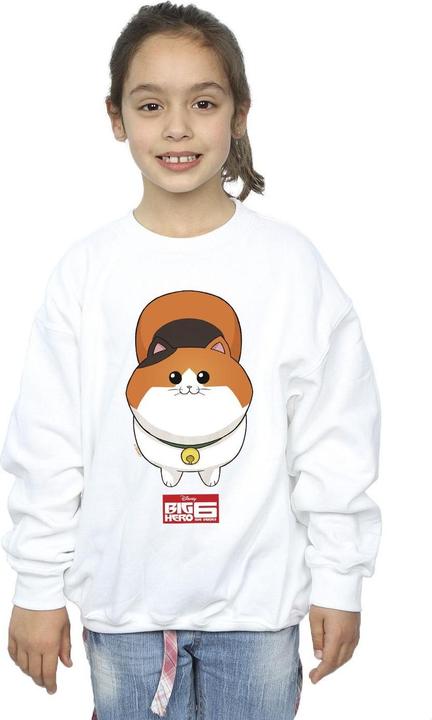 Actual product image Disney Girls Big Hero 6 Baymax Kitten Face Sweatshirt (104)