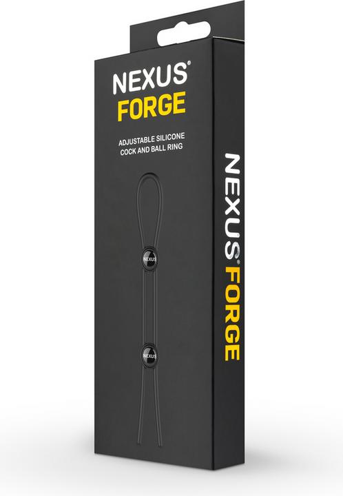 Actual product image Nexus Forge - Double Adjustable Penis Ring - Black (4 cm)