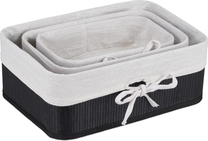 Actual product image Relaxdays 3x storage basket (3 x, 32 x 22 x 12 cm)