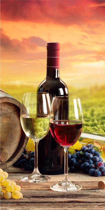 Immagine prodotto Jerry Asciugamano da bagno con vino (70 x 140 cm)