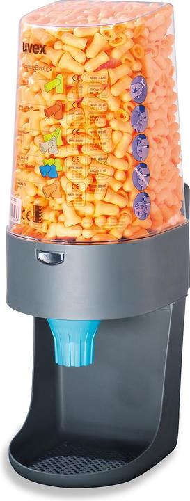 Actual product image Uvex Safety Hearing protection plugs wall dispenser empty one 2 click (1 x)