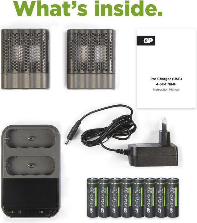 Actual product image GP Batteries GP ReCyko Pro-Charger Dock (1 pcs., AA, 2000 mAh, Battery + charger)
