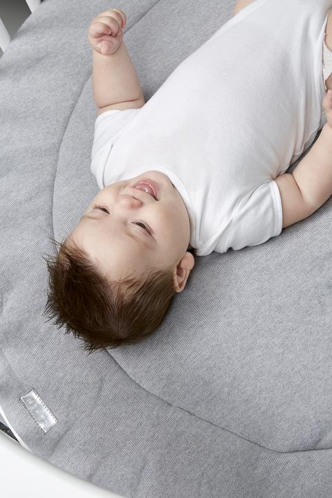 Produktbild Meyco Laufgittereinlage rond Knit basic grau melange (95 cm, 95 cm)
