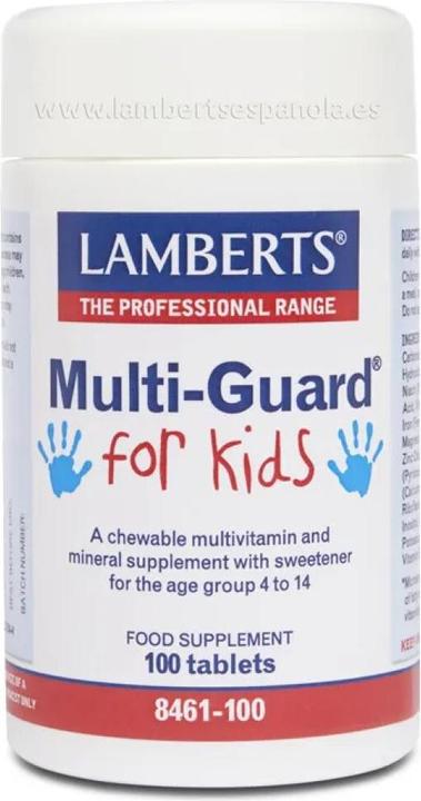Actual product image Lamberts Multi Guard For Kids 100 Tablets Multivitamin (Body lotion)