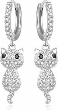 Beneto Gentle silver earrings Cats AGUC2574D (L)