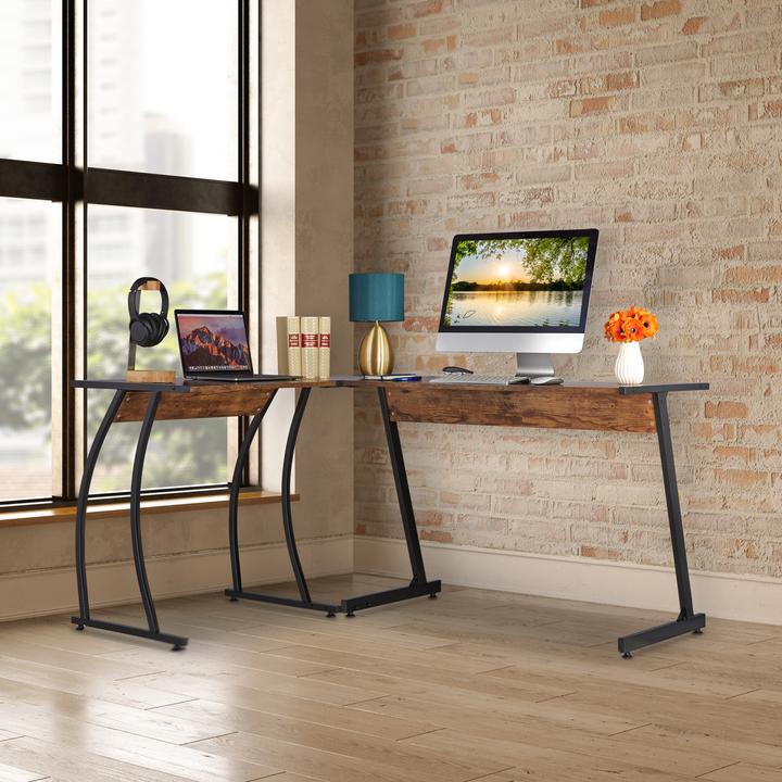 Actual product image Relaxdays corner desk (148 x 112 x 73 cm)