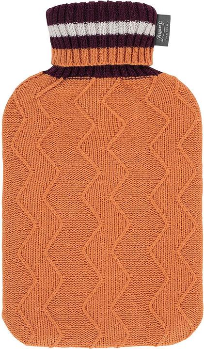 Actual product image Fashy Hot water bottle with turtleneck 2 litre orange (2 l)