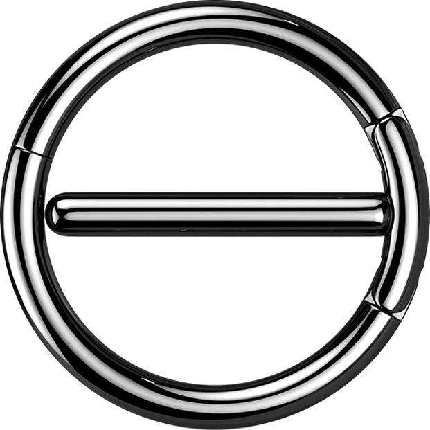 Star Piercing Segmentring doppel klappbar schwarz (Chirurgenstahl 316L, ohne Messing)