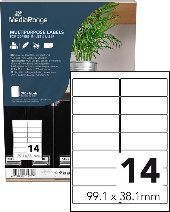 Actual product image MediaRange Matt permanent adhesive