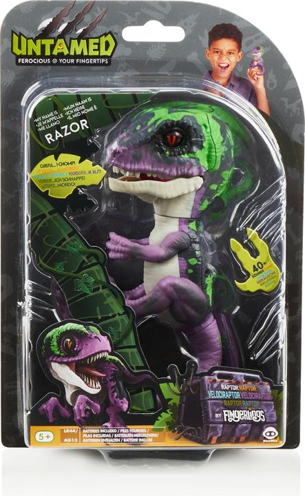 Actual product image WowWee Fingerlings Dino Baby Velociraptor assorted colours