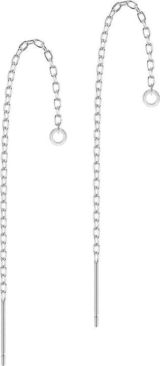Star Piercing Ohrstecker silber freifallende Kette Ring für Anhänger (ohne Messing, Chirurgenstahl 316L)