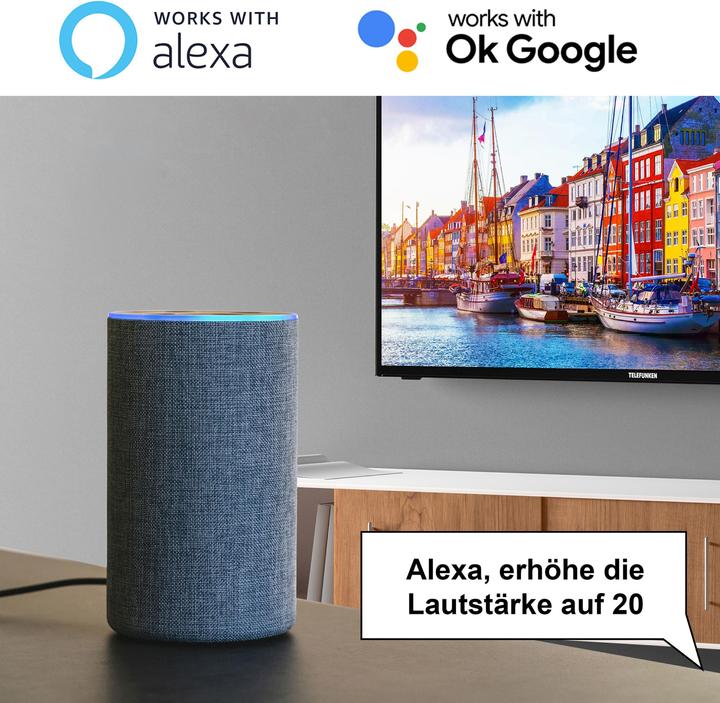 Produktbild Telefunken XH24SN550MV-W 24 Zoll Fernseher / Smart TV (HD Ready, HDR, 12 Volt) - 6 Monate HD+ inkl. (24", LED, HD, 2023)