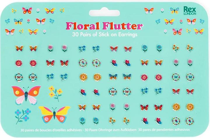 Immagine prodotto Rex London Stick on Earrings Floral Flutter (Adesivo, Materiale sintetico)