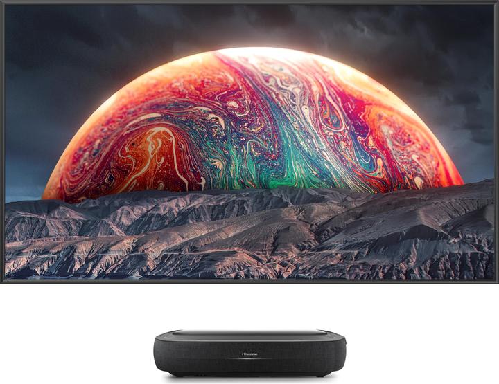Hisense 100L9HD avec écran 100" ALR Daylight (4K, 3000 lm, 0.25:1)