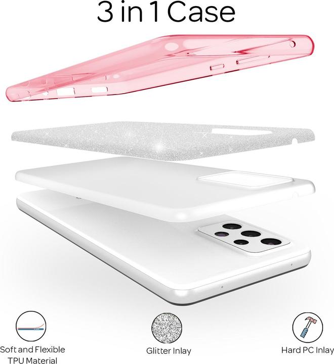 Immagine prodotto Nalia Custodia per cellulare Glitter (Samsung Galaxy A52)