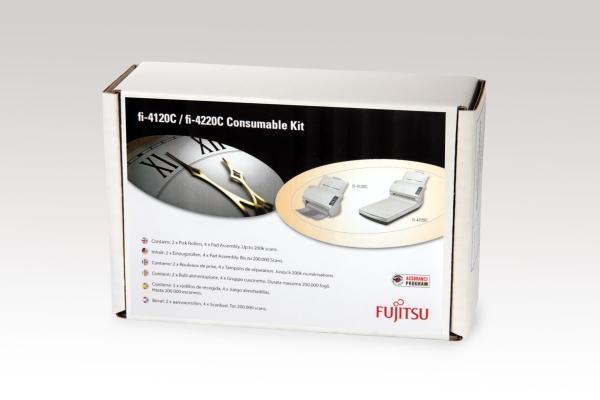 Actual product image Fujitsu Consumablekit FI-4120C/FI-4220C 2 x Pick Roller (PA03289-0001)/ 4 x Pad Assy (PA03289-0003)/ total m