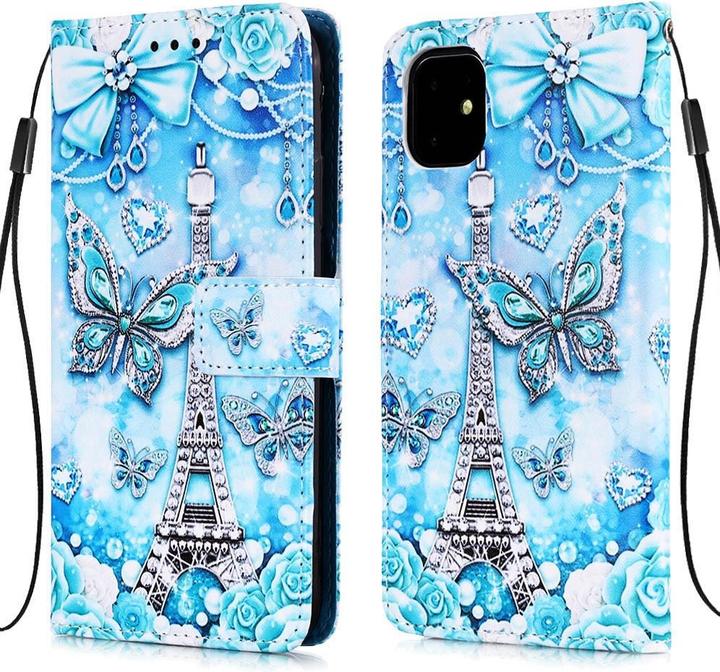 Image du produit Ueli Express iPhone 11 Livre Etui avec porte-carte Glitter Tour Eiffel (Apple iPhone 11)