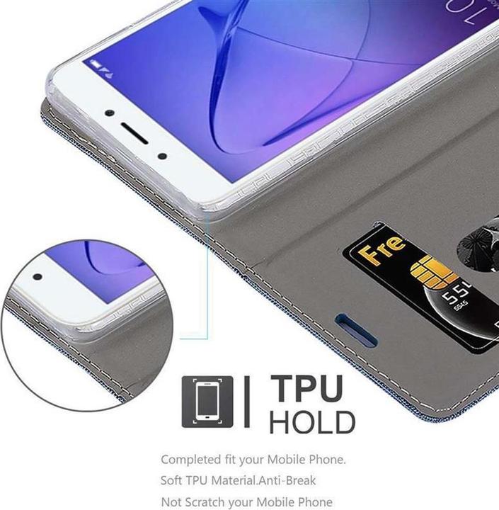 Produktbild Cadorabo Book Jeans Optik Cover (Honor 6A)