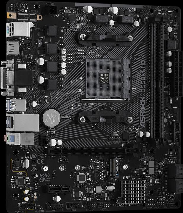 Actual product image AsRock B550M-HDV (AM4, AMD B550, mATX)