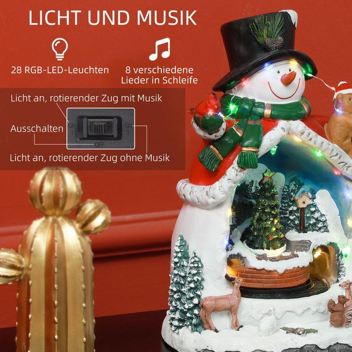Actual product image Swisshandel24 Weihnachtsdorf mit LED-Leuchtung 24 cm Weihnachtsstadt mit Musik Mehrfarbig