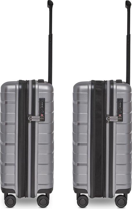 Immagine prodotto Bergpfeil Trolley da viaggio a 4 ruote per cabina S 55 cm con piega ad espansione (44 l, Bagaglio a mano (fino a 50 litri))