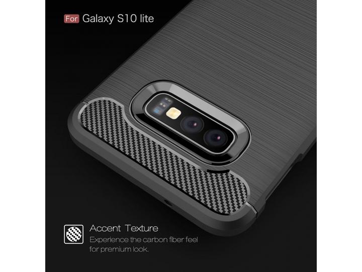 Produktbild Screenguard Samsung Galaxy S10e Hülle Carbon Brushed Soft TPU (Samsung Galaxy S10e)