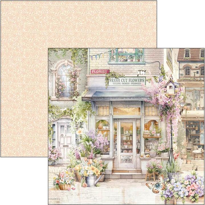 Produktbild Ciao Bella Scrapbook-Papier "Flower Shop", 12 Blatt, 30,5 x 30,5 cm (190 g/m², 12 x)