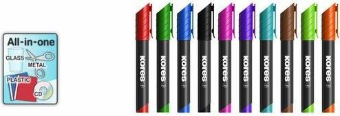 Actual product image Kores K MARKER" permanent marker, wedge tip, orange (Orange, 5 mm, 12 x)