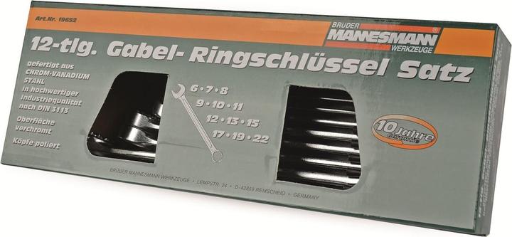 Actual product image Mannesmann Combination spanner set (22 mm, 7 mm, 12 mm, 13 mm, 19 mm, 8 mm, 15 mm, 11 mm, 9 mm, 17 mm, 6 mm, 10 mm)
