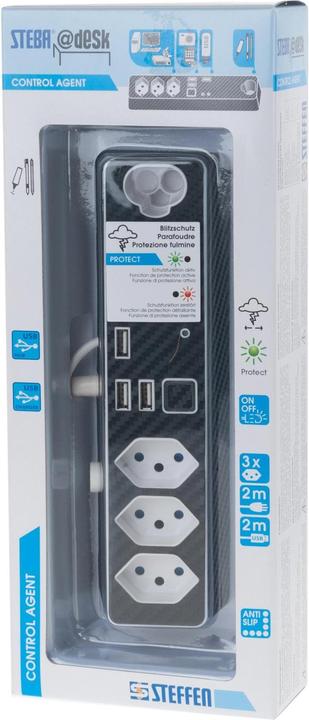 Actual product image Steffen Steba Desk Control Agent (5 x, Type 13, USB-A, 2 m)