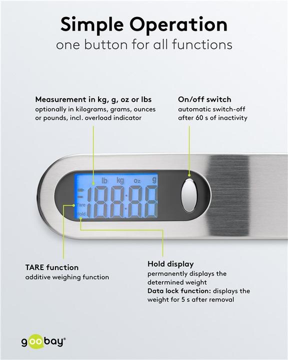 Actual product image Goobay Digital luggage scale (Luggage scale)
