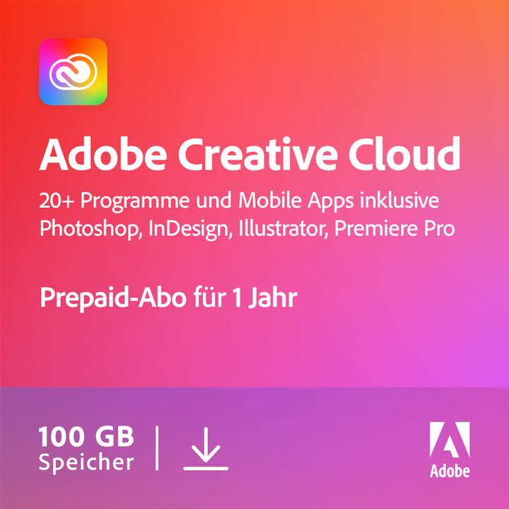 Produktbild Adobe Creative Cloud Individual (1 User, 1 Geräte/User, 12 Monate)