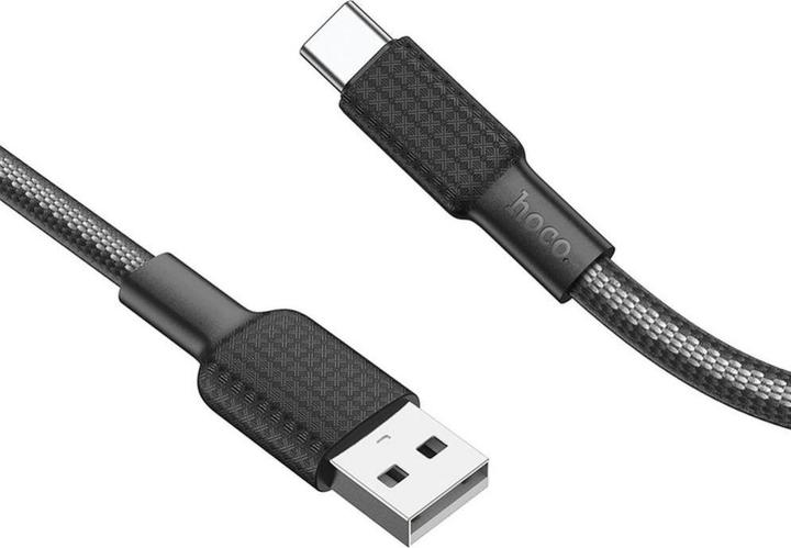Actual product image Partner Telecom Hoco - Data Cable Jaeger (X69) - USB-A to USB Type-C, 3A, 1m - Black / White (1 m, USB 3.0, 18 W)