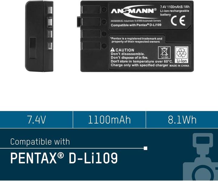 Actual product image Ansmann A-Pen D-LI109 (Rechargeable battery)