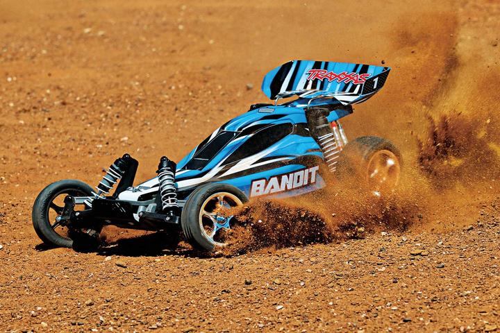 Actual product image Traxxas Bandit Blue Buggy Rtr Without Battery/Charger 1/10 2wd Buggy Brushed (RTR Ready-to-Run)