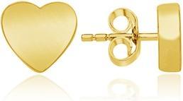 Produktbild Brilio Silver - Gold-plated minimalist heart earrings LME0818Y