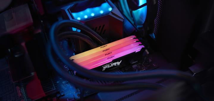 Actual product image Kingston 32GB DDR4-3200MT/s CL16 (4 x 32GB, 3200 MHz, DDR4-RAM, DIMM)