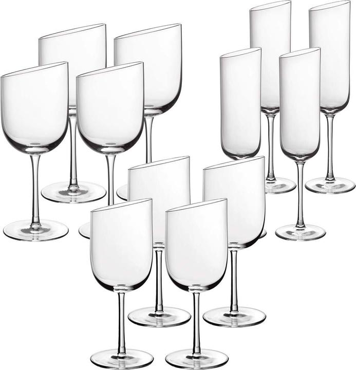 Villeroy & Boch Wine and champagne glasses NewMoon (12 Glasses, White wine glasses)