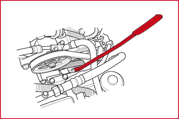 Actual product image KS Tools Pulley spanner for Mercedes 8.0 mm