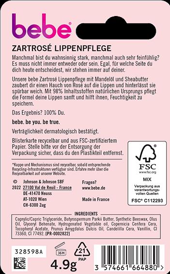 Image du produit Bebe Lip Zartrosé (Sticks de soin)