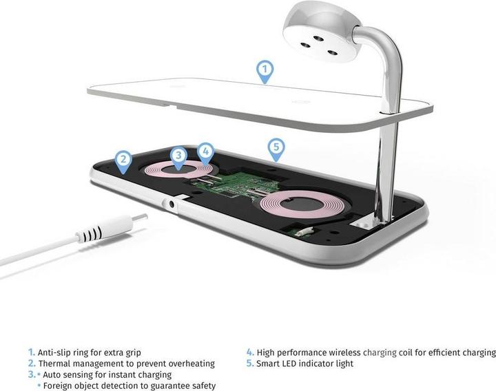 Produktbild Zens Aluminium Dual Wireless Charger + Watch (20 W)