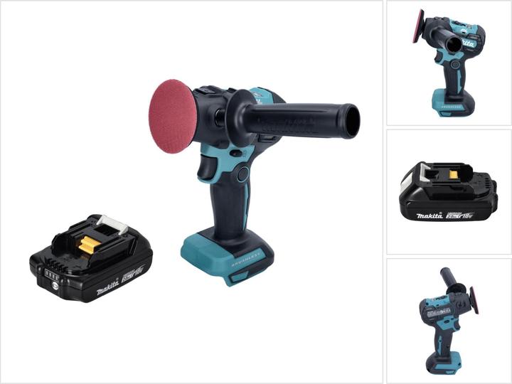 Immagine prodotto Makita DPV 300 A1 Smerigliatrice lucidatrice a batteria 18 V 50 / 80 mm Brushless + 1x batteria 2.0 Ah - (Lucidatrice eccentrica)