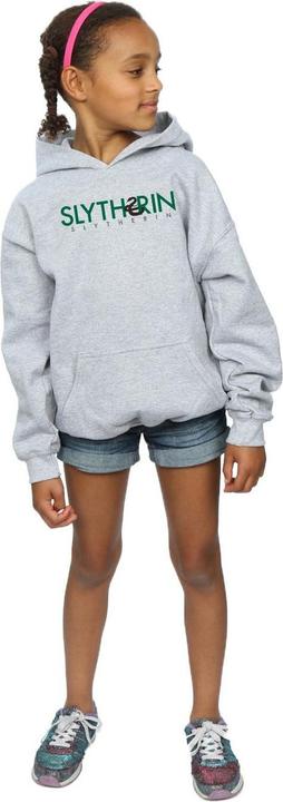 Actual product image Girls Slytherin Text Hoodie (140, 146)
