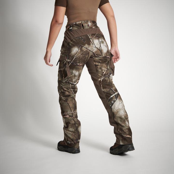 Image du produit Solognac Pantalon de pluie de chasse Treemetic 500 Femmes chaud imperméable silencieux Camouflage (34)