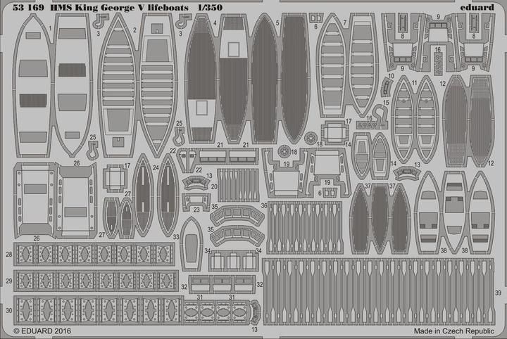 Produktbild Eduard HMS King George V lifeboats for Tamiya
