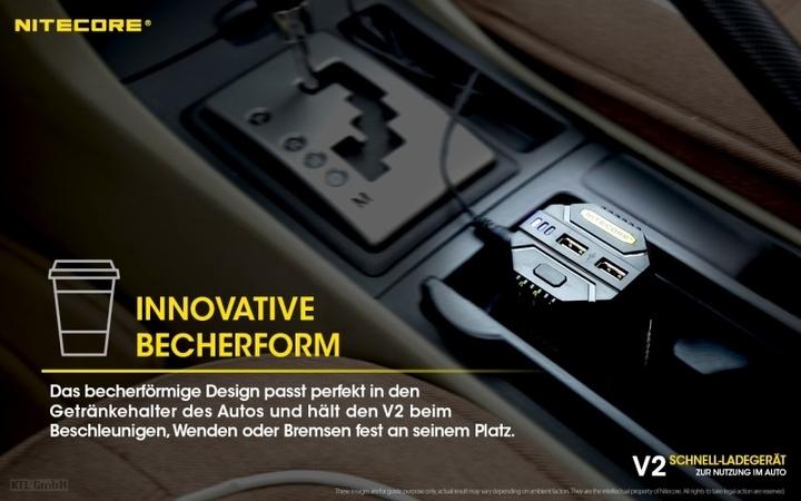 Actual product image Nitecore V2 - Kfz-Ladegerät